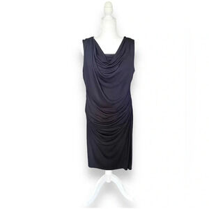 Robert Rodriguez Lydia Black Sleeveless Ruched Dress